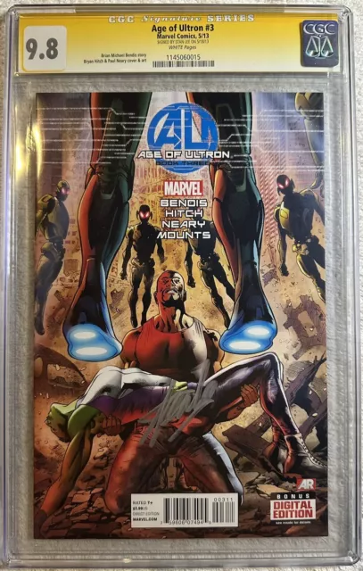 Avengers Age of Ultron #3 CGC SS 9.8 Stan Lee Signed Autograph Marvel