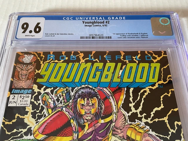 Youngblood # 2 (6/92) CGC Graded Comic Book 9.6 NM+ WP 1st Shadowhawk & Prophet 2
