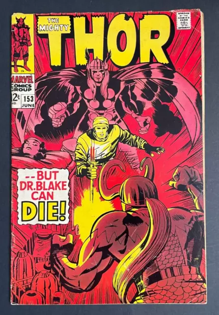 Thor #153 - The Mighty Dr. Blake Loki Marvel 1968 Comics