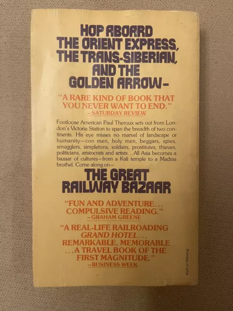 The Great Railway Bazaar Mass Market Paperback 1976 Paul Theroux 2