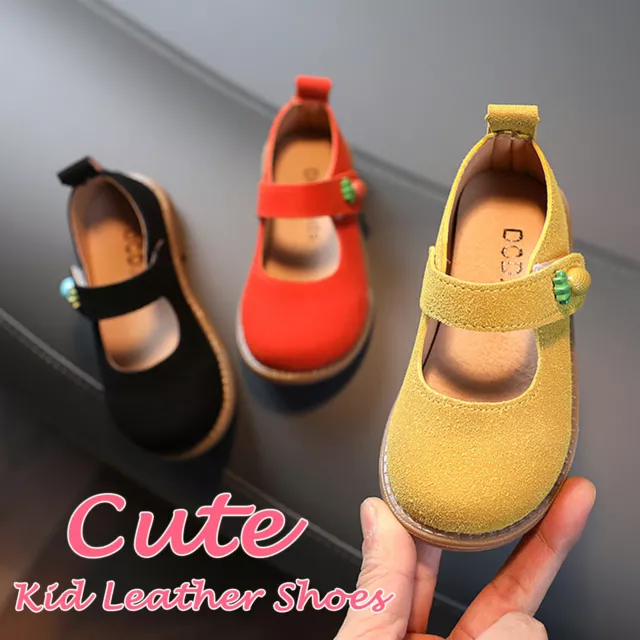Toddler Infant Kids Baby Girls Cute Solid Princess Soft Leather Shoes Sandals