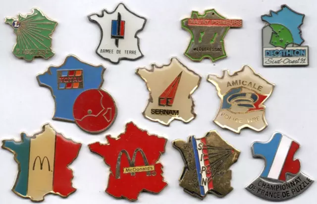 🗺Pin-Lot 11 Frankreich France Pins Decathlon Puzzle TOTAL McDonald´s Amicale🥖