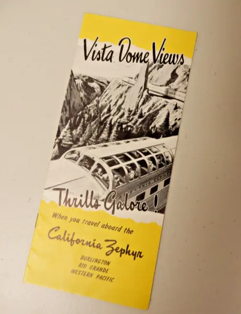 Great 1953 Sixteen Page Brochure for CALIFORNIA ZEPHYR AND THE VISTADOME CARS