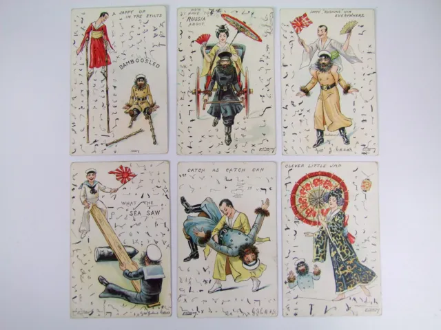 Postcard, W R Ellam, Russo-Japanese War, Military Comic, Secret Message Code..G+ 2