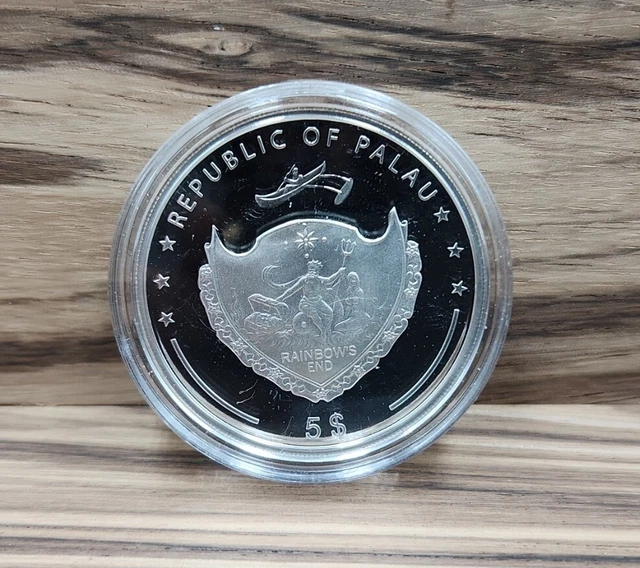 2013 $5 Republic Of Palau Mountains & Flora Coin.