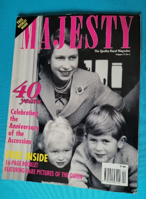 Majesty Magazine~Feb. 1992~Vol 13-No.5~40 Years~Rare Pictures Of Queen Elizabeth