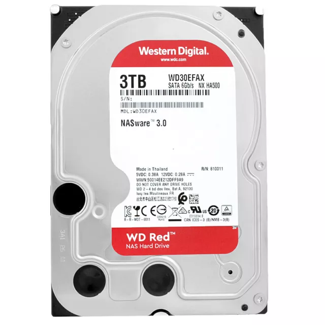 WD Red 2 To NAS Disque dur Interne 3.5 pouces SATA III - 64 Mo Cachette -  WD20EFRX