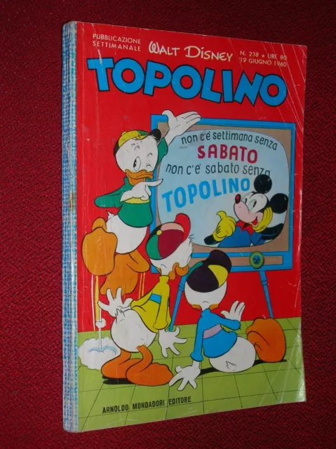 Topolino Libretto  N° 238 - Ed. Mondadori 1960