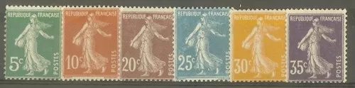 FRANCE STAMP TIMBRES N° 137 / 142 " SEMEUSE FOND PLEIN " NEUFS xx TTB - LUXE R98