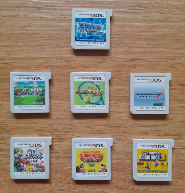 Nintendo 3DS game lot Mario Kart, Pokemon, Super Smash, Donkey Kong Japan NTSC-J