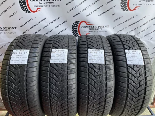 4 pneumatici 235/55 r17 dunlop invernali seminuove 235 55 17