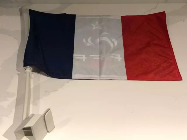 Team France International Soccer 11.5" x 15" Double Sided Car Truck Window Flag