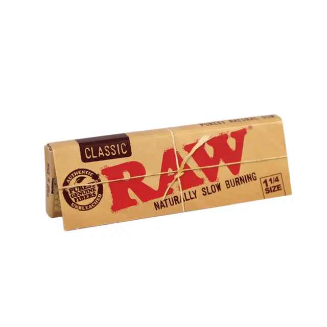 RAW 1-1/4" (1.25") Naturally Slow Burning Rolling Papers (50 ct.)