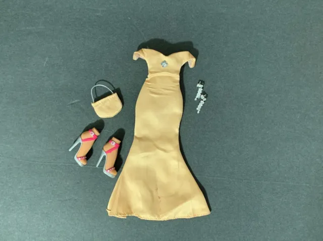 Bratz Doll Dress Gown Lot Accessories Dress Shoes Earrings Purse