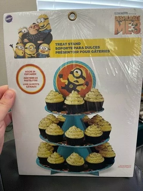 Despicable Me 3 Treat Stand 24 Portacupcakes Fiesta Centropieza Wilton ¡Nuevo!¡!