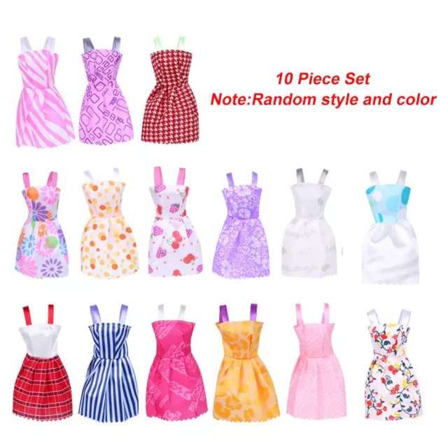 10pcs Doll Braces Skirt Polyester Random Color Props for Girls Gift Accessories 2