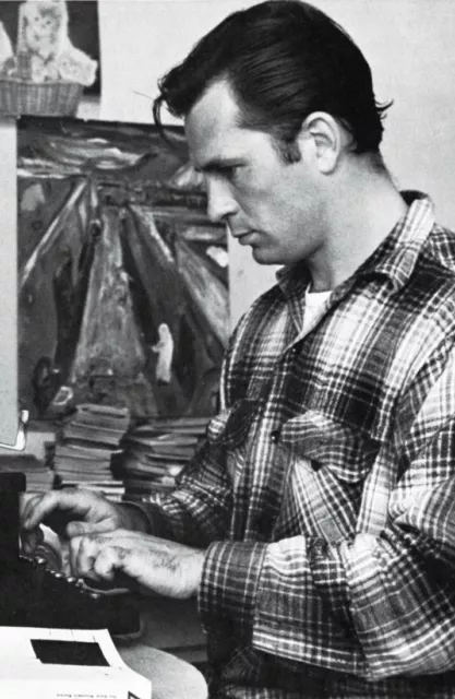 Jack Kerouac Poster, On his Typewriter, Iconic Beat Generation Author & Poet