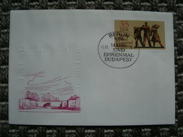 DDR Brief Umschlag FDC "AntiFa - Mahn-/ Ehrenmal Budapest Ungarn" 1976 Hungary