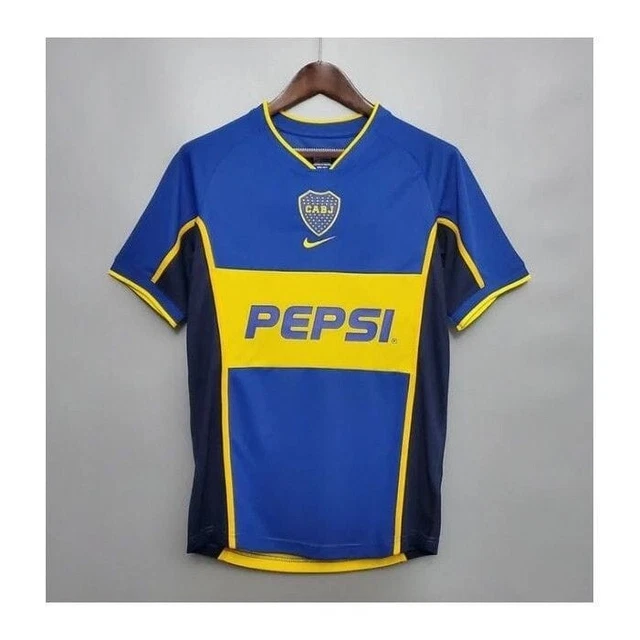 BOCA JUNIORS JERSEY 2002/2003 with number 10 and the name Román