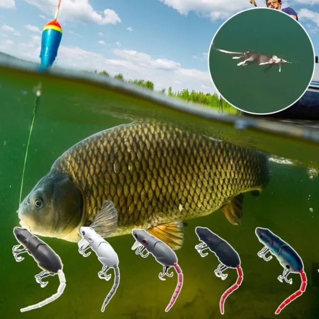 5pcs Bass Fishing Lures Swim Baits Lures for Bass 4/7 Segment, Multi  Jointed