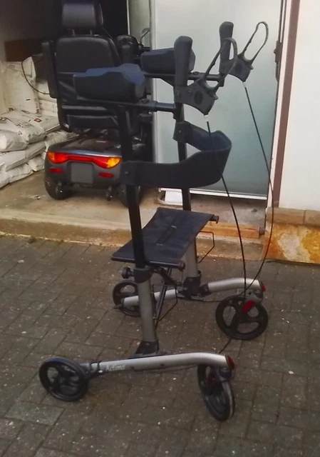 Rollator mit Arthritis Auflage Grau Schwarz