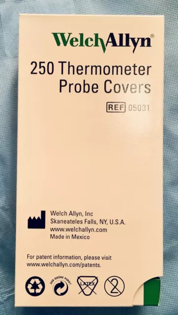 Welch Allyn 250 Thermometer Probe Covers REF 05031 - NEW