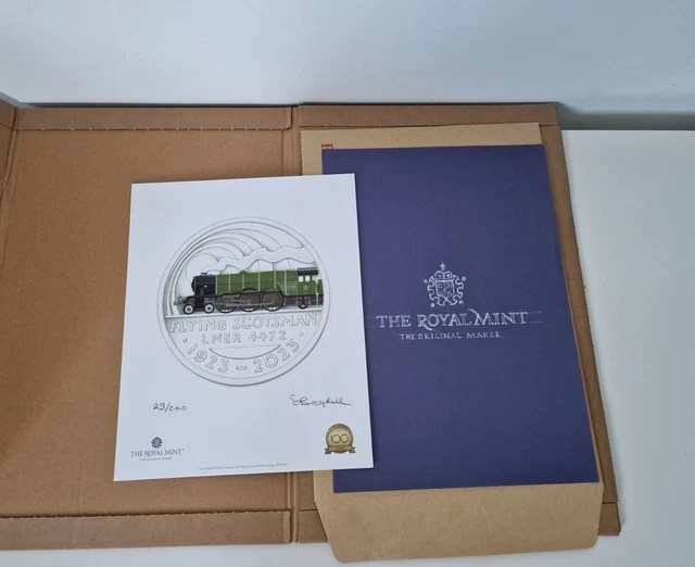THE CENTENARY OF Flying Scotsman 2023 Royal Mint Limited Edition Print