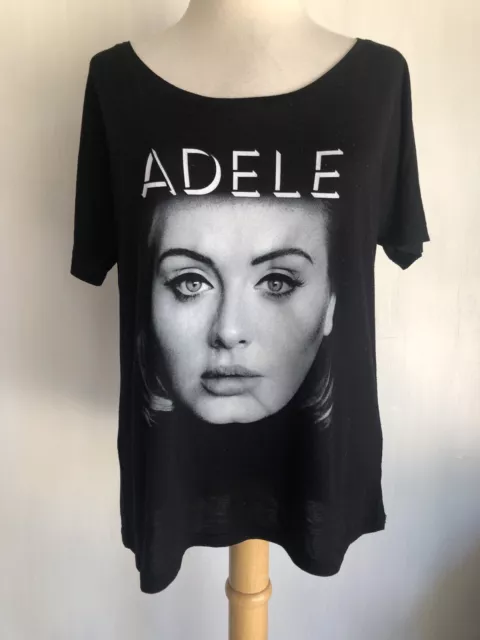 ADELE (2016) Official Live Concert Tour Dates Boxy Scoop Neck T-Shirt Size Small 2