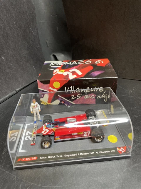 1:43 Brumm Ferrari F1 126Ck Turbo #27 Italy Gp 1981 Villeneuve + Driver