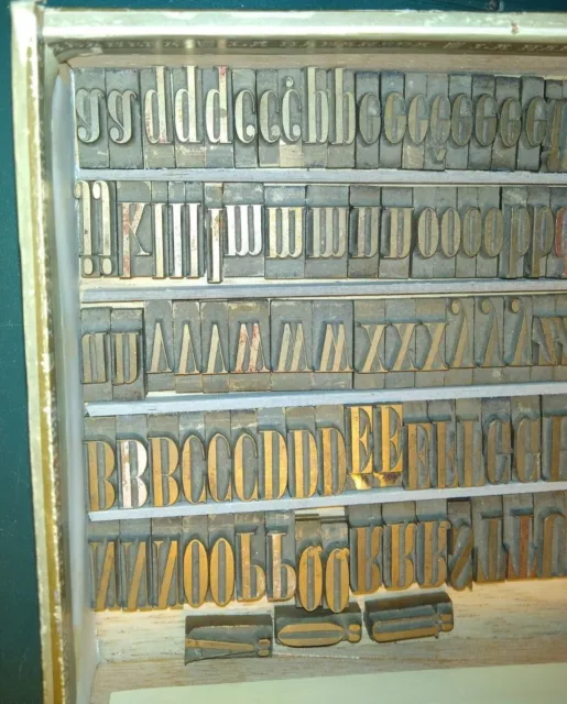 (108)  Messingprägebuchstaben Buchbinder scchmallaufende Antiquaschrift 6