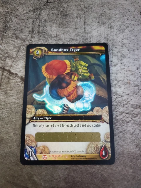 SANDBOX TIGER Gladiators Loot Code/Card Unscratched - WOW World of Warcraft TCG