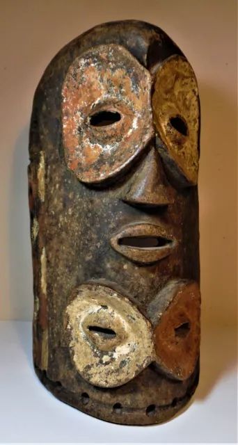 Excellent Authentic  BEMBE FOUR EYED Mask  West Africa DRC   [Boston Primitive]