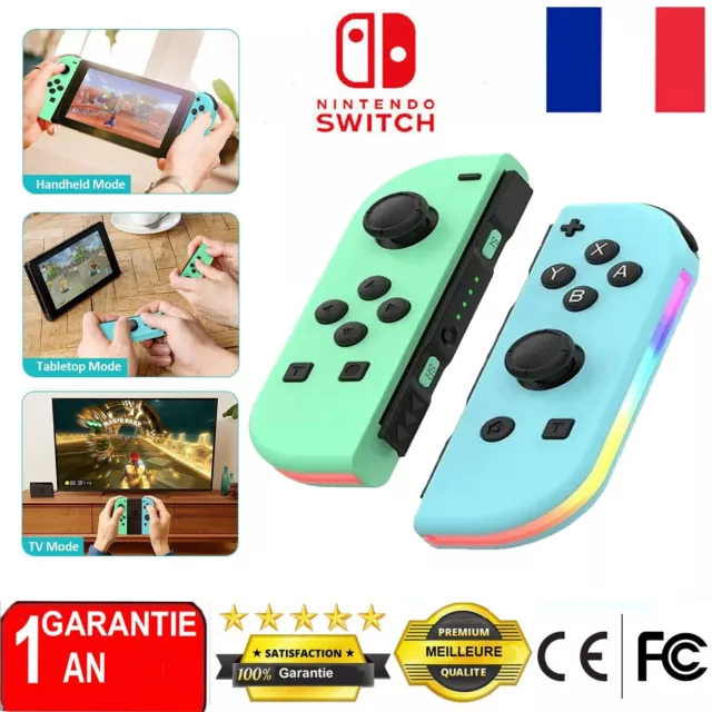 Paire de manettes Joy-Con violet pastel & vert pastel pour Nintendo Switch  - Manettes Switch