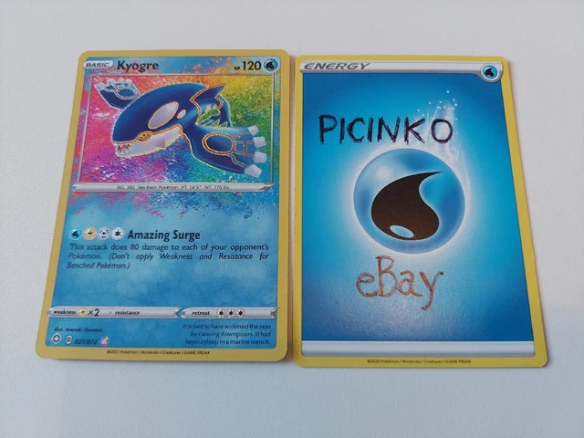 Pokemon - Kyogre - 021/072 - Shining Fates - Amazing Rare - Mint