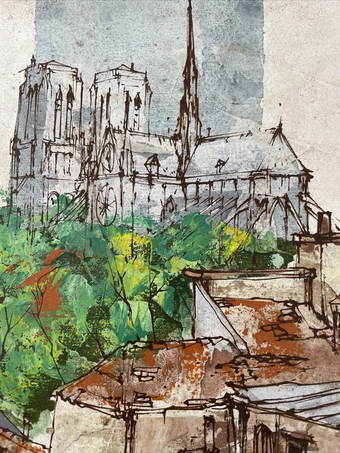 Tableau, peinture, Bernard DUFOUR, Technique mixte sur toile, Notre Dame