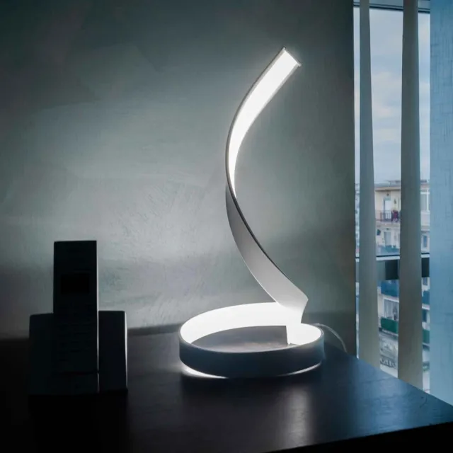 Lampada da Scrivania Luce da tavolo LED 12W Design Spirale Abat Jour Moderno