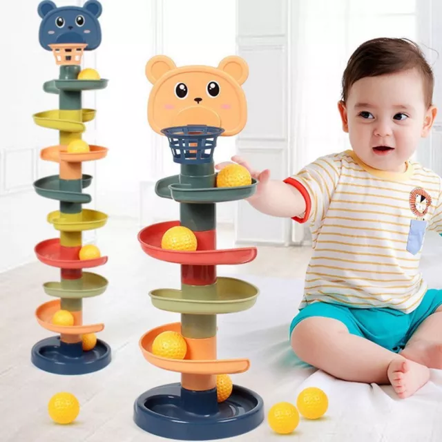 Roll Ball Educational Toy Set Kids Multi-layer Drop Tower Baby Toddler Swirling