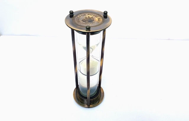 Cadeau de collection vintage sablier sablier décoratif en laiton nautique