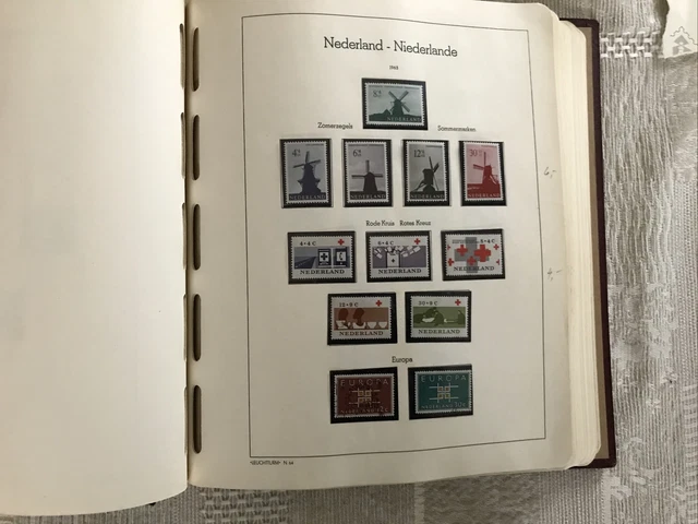 Sammlung Niederlande 1867 - 1984 postfrisch und gest. in  Leuchtturm-Vordrucken 7