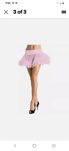 Leg Avenue Women's Lace Pink  Petticoat Adult One Size