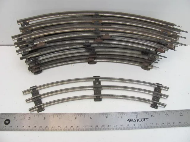 Lot Of 10 : Vintage Lionel 027 Track Standard "O" Gauge 3 Rail