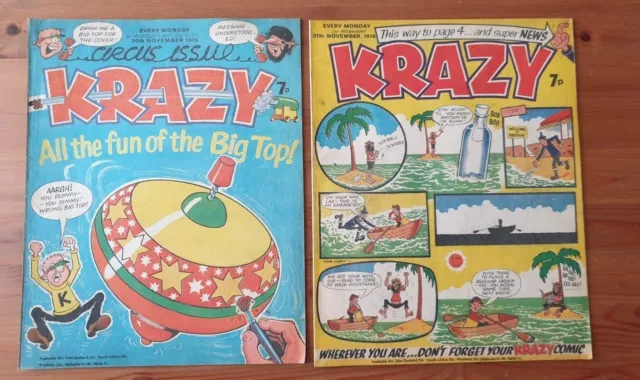 Krazy Comics 20Th And 27Th November 1976