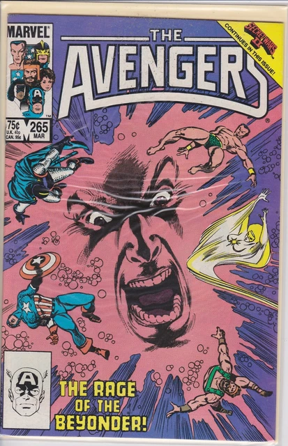 The Avengers The Rage Of The Beyond Mar #265 Marvel Comic Book (1986)