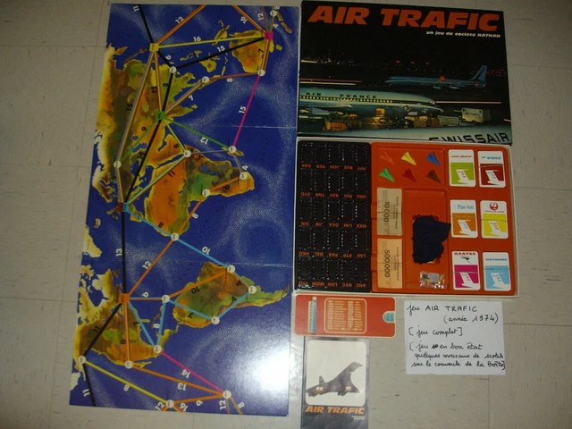 Jeu De Société Air Traffic / Trafic Aérien Nathan Air France 1974 - Occasion