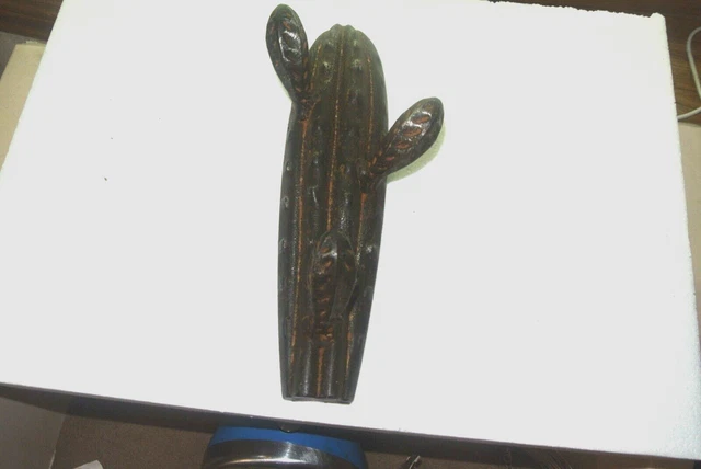 Cactus Wall Hook Coat Rack Towel Key Hanger Southwestern Heavy Duty Cast Iron 9"