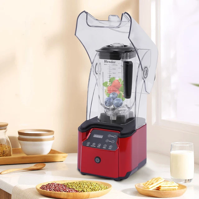Commercial Smoothie Maker Fruit Juicer Mixer Ice Crusher Soundproof Blender 2.2L
