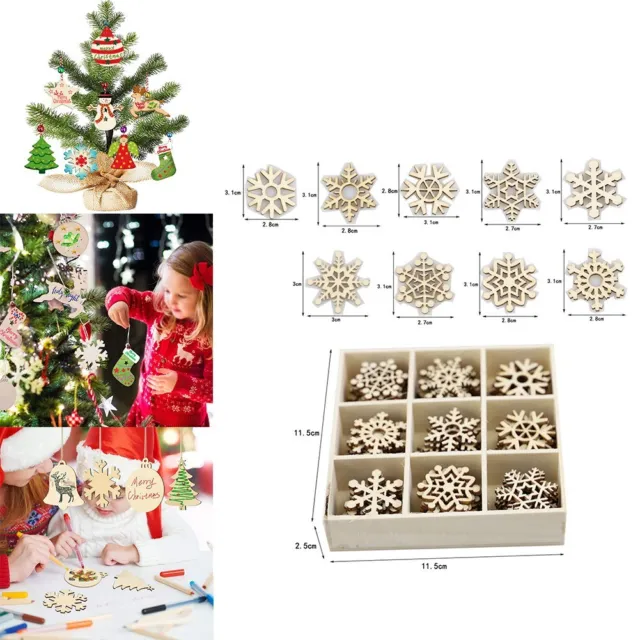 72 pz ornamenti natalizi in legno per creare le tue decorazioni natalizie
