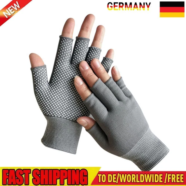 Fingerless Outdoor Bicycle Anti-skid Half Finger Fishing Gloves (Grey)