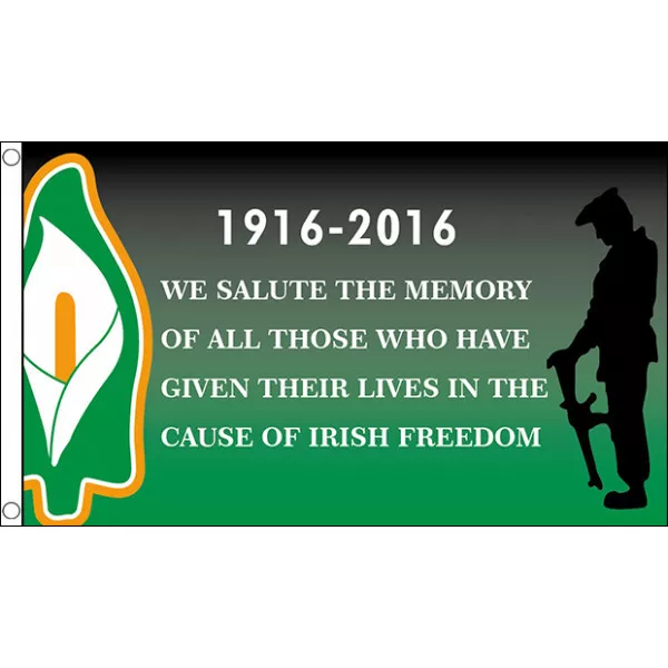 Easter Rising Irish Freedom 1916 - 2016 Flag - 5x3' - Republican Rebel Centenary