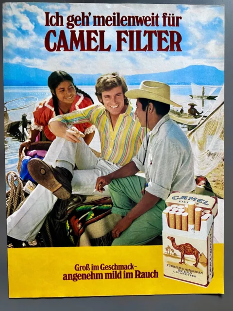 Ich geh´ meilenweit für Camel Filter Original 1974 Vintage Ad Werbung Reklame